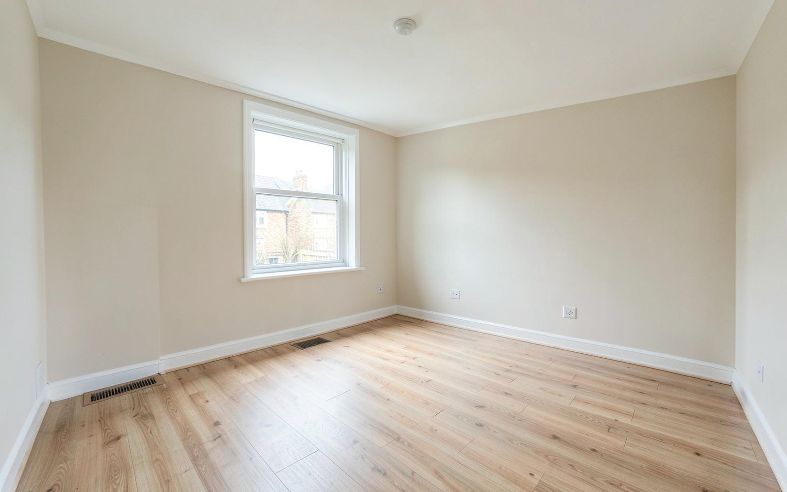Freshly repaired and decorated rental property room ready for new tenants